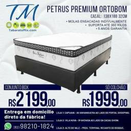 Título do anúncio: Conjunto Casal  Ortobom Petrus Premium 32 CM Altura! 12X Sem Juros