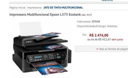 Título do anúncio: Impressora Multifuncional EcoTank L575