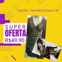 Título do anúncio: Vestido Cortelle + Sandália Vizzano 36