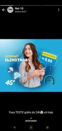 Título do anúncio: Internet móvel ilimitada 10 R$ mes