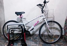 Título do anúncio: Bicicleta Caloi feminino pouco uso (ótimo estado de conservação) + suporte para carro 