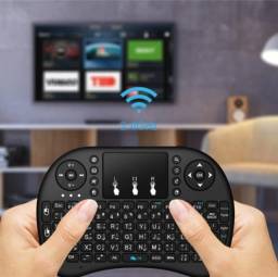 Título do anúncio: Mini Teclado Led Mouse Touch Sem Fio Wireless Pc Tv Box Vídeo Game Iluminado 3 Cores