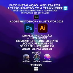 Título do anúncio: Adobe Photoshop + Illustrator 2022 | macOS (M1) + Windows