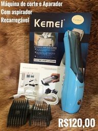 Título do anúncio: Máquina de cortar cabelo com aspirador - Profissional Kemei