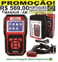 Título do anúncio: Scanner Automotivo KW850 Gasolina Diesel OBD2 Português Atualizado Novo
