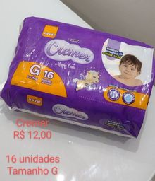 Título do anúncio: FRALDA CREMER G - 16 UND R$ 12,00