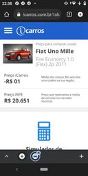 Título do anúncio: Fiat uno Mille economy 2011/12