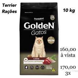 Título do anúncio: Ração Golden CARNE Gatos Castrados 10 kg