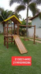 Título do anúncio: Escorregador infantil em saquarema araruama Playgrounds madeira 