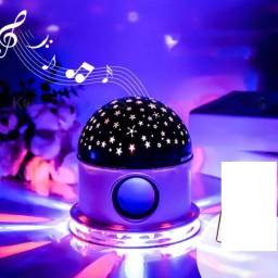 Título do anúncio: Globo Luminária Bluetooth Efeito de Céu Estrelado Toca Música