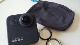 Título do anúncio: Câmera Gopro Max 5.6k (360) + Protetores + Bastão Invisível