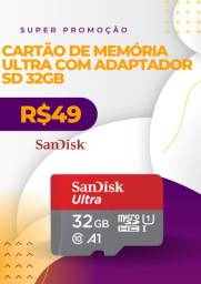 Título do anúncio: Cartão de memória SanDisk SDSQUNB-032G-GN3MA  Ultra com adaptador SD 32GB
