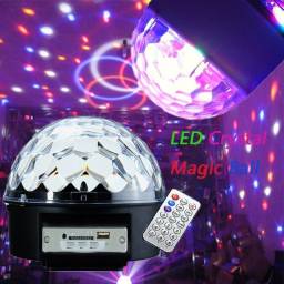 Título do anúncio: Globo LED cristal Ball com bluetooth globo rgb e caixa de som a pronta entrega.