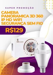 Título do anúncio: Camera Ip Seguraca Lampada Vr 360 Panoramica Espia Wifi V380