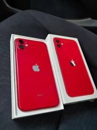 Título do anúncio: iPhone 11 64GB Red Product na caixa com nota 