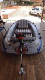 Título do anúncio: Vendo bote inflável com motor rabeta