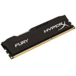 Título do anúncio: Memória RAM HyperX Fury 8GB Kingston DDR3 1600 Mhz HX318C10FB/8 Nova