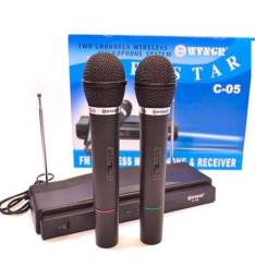 Título do anúncio: Promoção, kit 2 microfone sem fio completo com longo alcance 