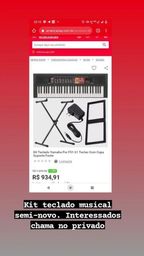 Título do anúncio: Kit teclado musical semi novo