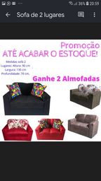 Título do anúncio: Sofa 2 lugares direto da fábrica promoção ganhe almofadas 