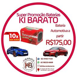 Título do anúncio: Bateria Baterax 60 Ah Nova | Ki Barato