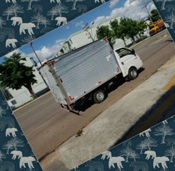 Título do anúncio: Frete e Mudança caminhão baú pequeno viagens Goiânia, Rio Verde, Anápolis