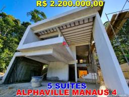 Título do anúncio: Alphaville Manaus 4, Casa duplex com 5 suítes, 6 vagas sendo 3 cobertas, Piscina e Espaço