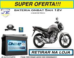 Título do anúncio: Bateria onbat 5ah Honda Fan 2016