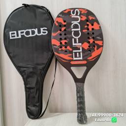 Título do anúncio: Raquete De Beach Tennis Profissional fibra de Carbono Elf cdus + Capa, Novo e com garantia
