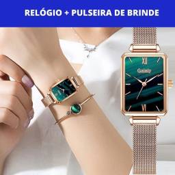 Título do anúncio: Relógio feminino de quartzo + pulseira de brinde