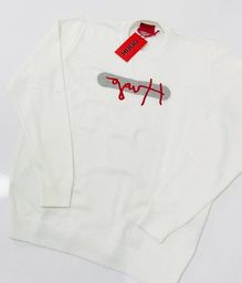 Título do anúncio: Suéter de Tricô Hugo Boss Logo Bordado - Branco - Tam. M