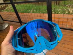 Título do anúncio: Óculos 100% Racecraft Monoblock - Cyan Blue + Narigueira