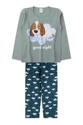 Título do anúncio: Pijama Infantil Menino Verde - Tamanho 12