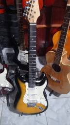 Título do anúncio: guitarra shelther  zerinha revisada por luthier   troco ou parcelo