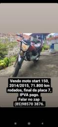 Título do anúncio: Vendo moto cg 150 start 2014/2015