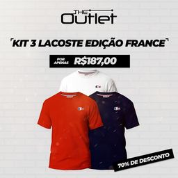 Título do anúncio: Kit 3 camisas Lacoste