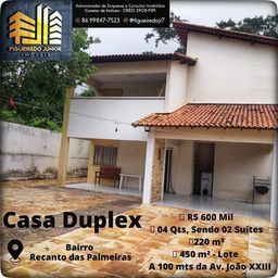 Título do anúncio: Casa Duplex - Bairro Recanto das Palmeiras - Zona Leste - Financiável