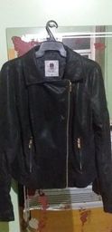 jaqueta de couro feminina polo wear