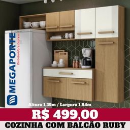 Título do anúncio: Armário de Cozinha Rubi com Balcão Suspenso (Novo) Entrega Grátis!
