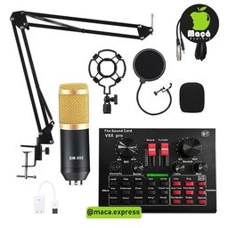Título do anúncio: Kit microfone condesador BM800 Com Suporte e Mesa de Som V8S