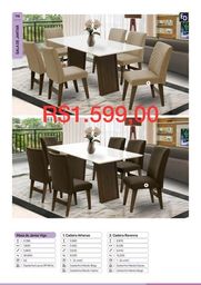 Título do anúncio: mesa de jantar 6 cadeiras vigor 0023