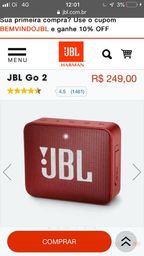 Título do anúncio: Caixa de som JBL go 2 vermelha