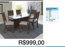 Título do anúncio: mesa de jantar 6 cadeiras new charme 00015