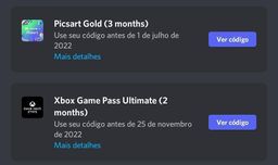 Título do anúncio: Xbox Game Pass e Picsart Gold