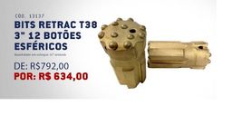 Bits retrac t38 3" 12 bot�es esf�ricos