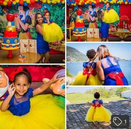 vestido tal mae tal filha branca de neve luxo