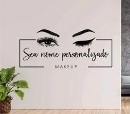 Adesivo De Parede Decorativo Logo Nome Personalizado Salão De Beleza  Boutique Ateliê L1