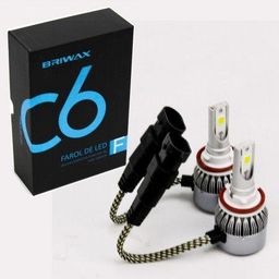 Kit Lampada Led H11 Automotivo 72w 6000k 8200lumens Super Branca 6000 (NOVO)