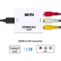 Título do anúncio: Conversor HDMI x AV Hdmi2Av Hdmi para RCA Hdmi In Av Out - Loja Natan Abreu Serra