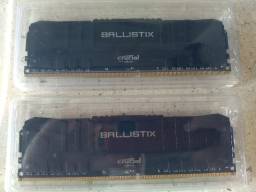 Título do anúncio: 8gb DDR4 2400mhz, Crucial Ballistix, Memorias 8gb gamer, 2x4gb ddr4 2400mhz CL16
